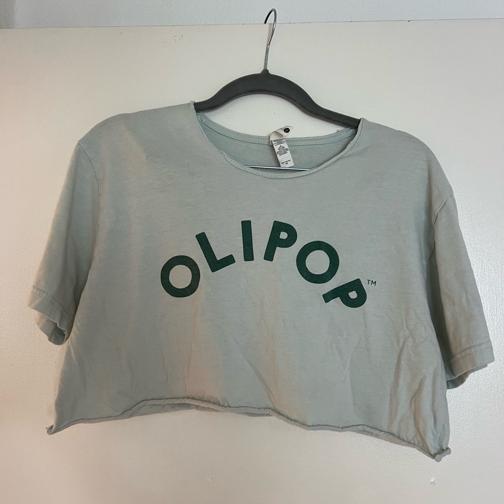 Vintage Original Olipop Pale Blue Cropped T-Shirt